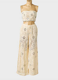 Ensemble pantalon bas pantalon beige RIVERLAND/ POOL SIDE femme