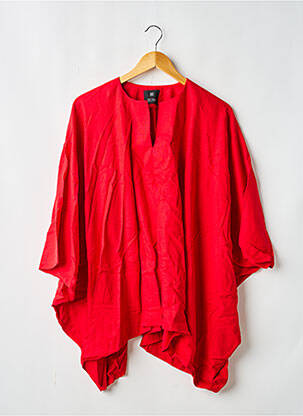 Top coupe fluide manches longues rouge BOBO femme