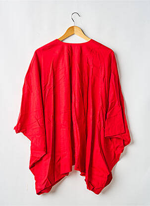 Top coupe fluide manches longues rouge BOBO femme