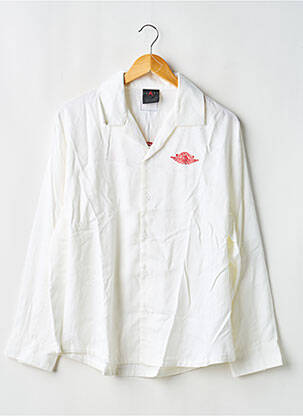 Chemise manches longues poignets boutonnés blanc JORDAN homme