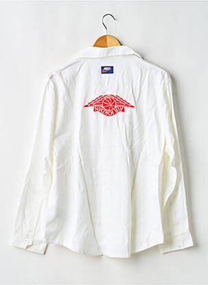 Chemise manches longues poignets boutonnés blanc JORDAN homme