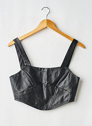 Top col carré fines bretelles noir NASTY GAL femme