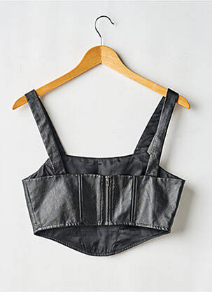 Top col carré fines bretelles noir NASTY GAL femme