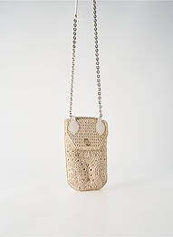 Sac fermeture rabat pressionné forme rectangulaire beige MAJE femme