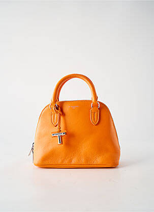 Sac multipoches orange LE TANNEUR femme