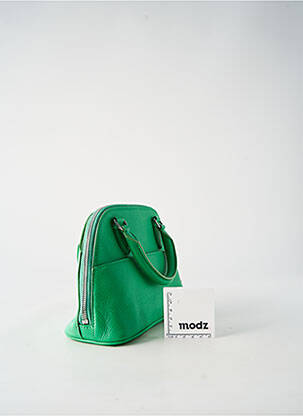 Sac fermeture zippée vert LE TANNEUR femme