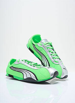 Baskets tissage satiné bout rond vert PUMA unisexe