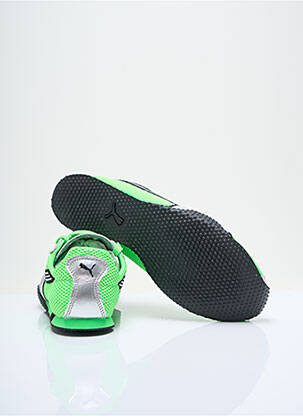 Baskets tissage satiné bout rond vert PUMA unisexe