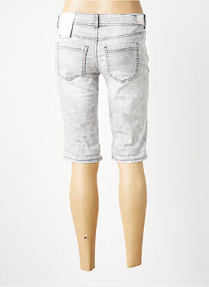 Bermuda fermeture zippée sous rabat boutonné gris STREET ONE femme