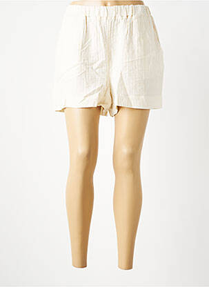 Short coupe droite beige AWARE femme
