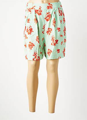 Bermuda taille élastique vert ICHI femme