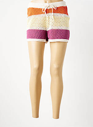 Short coupe droite orange VERO MODA femme