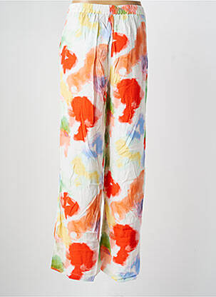 Pantalon large tissage crêpe orange ICHI femme
