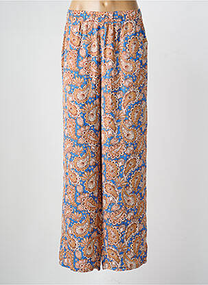 Pantalon large tissage popeline taille normale bleu VERO MODA femme