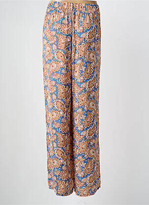 Pantalon large tissage popeline taille normale bleu VERO MODA femme