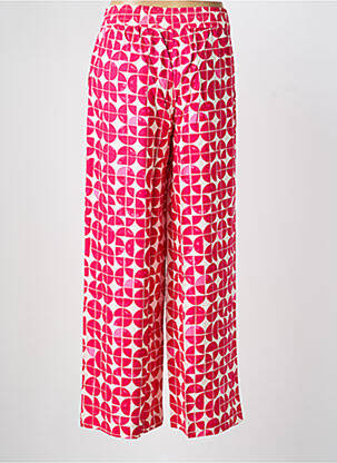 Pantalon large tissage popeline rose ICHI femme