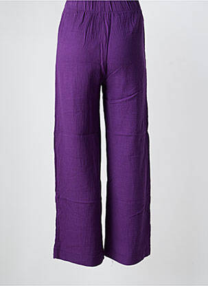 Pantalon large tissage crêpe taille normale violet RUE MAZARINE femme