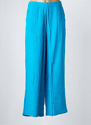 Pantalon large tissage crêpe taille normale bleu VERO MODA femme