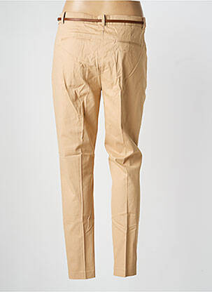 Pantalon chino tissage popeline taille normale beige B.YOUNG femme