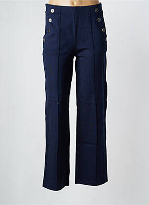 Pantalon droit stretch taille haute bleu STREET ONE femme