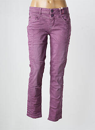 Jeans coupe slim stretch taille basse violet STREET ONE femme