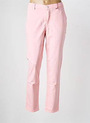 Pantalon chino tissage popeline taille normale rose HAPPY femme