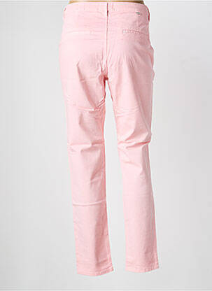 Pantalon chino tissage popeline taille normale rose HAPPY femme