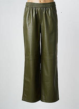 Pantalon droit stretch taille normale vert B.YOUNG femme