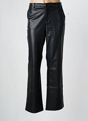Pantalon droit fermeture zippée sous rabat avec crochet noir VERO MODA femme