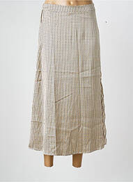 Jupe longue imprimé fantaisie beige VERO MODA femme