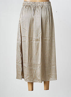 Jupe longue imprimé fantaisie beige VERO MODA femme