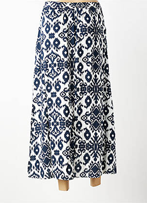 Jupe longue imprimé fantaisie bleu VERO MODA femme