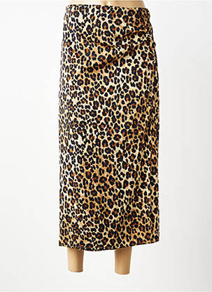 Jupe longue fermeture zippée au dos marron VERO MODA femme