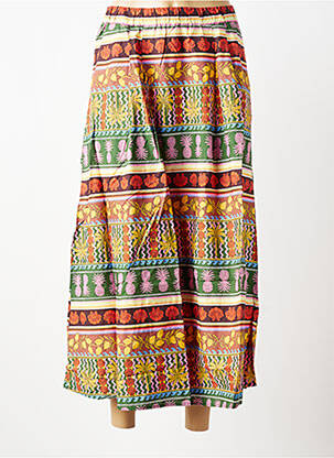 Jupe longue imprimé fantaisie jaune VERO MODA femme