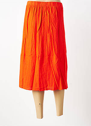 Jupe mi-longue coupe évasée orange VERO MODA femme
