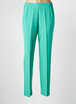 Pantalon slim taille élastique taille normale vert GEVANA femme