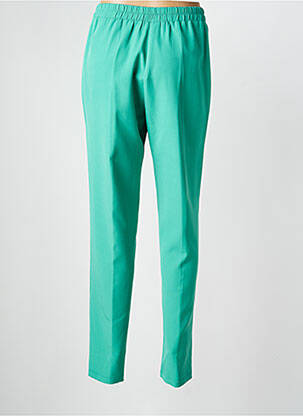 Pantalon slim taille élastique taille normale vert GEVANA femme