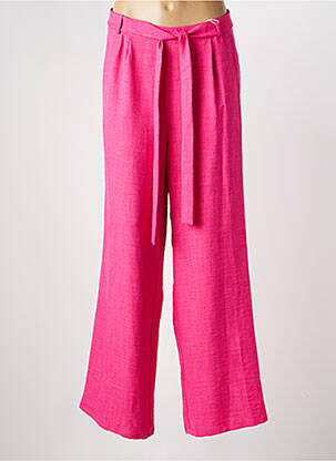 Pantalon large coupe fluide taille normale rose GEVANA femme