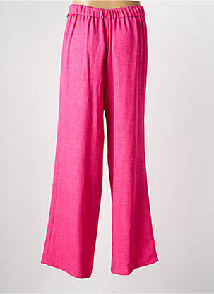 Pantalon large coupe fluide taille normale rose GEVANA femme
