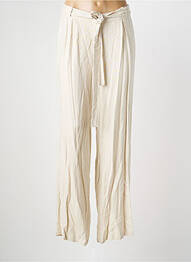 Pantalon large poches taille normale beige GEVANA femme