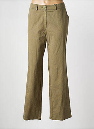 Pantalon flare taille normale taille normale vert GEVANA femme