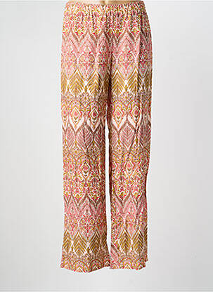 Pantalon droit taille élastique taille normale rose GEVANA femme