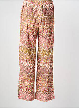 Pantalon droit taille élastique taille normale rose GEVANA femme