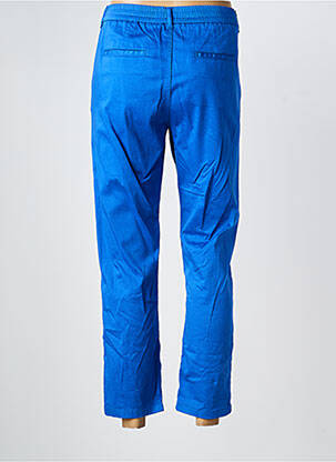 Pantalon chino tissage popeline taille normale bleu GEVANA femme