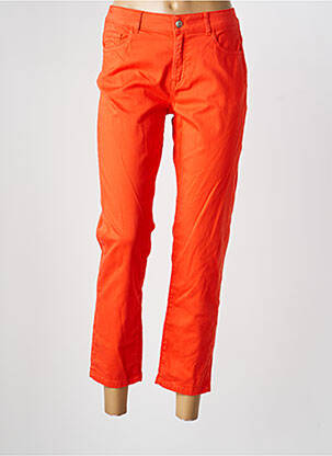 Pantalon 7/8 tissage popeline taille normale orange GEVANA femme