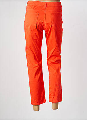 Pantalon 7/8 tissage popeline taille normale orange GEVANA femme