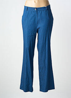 Pantalon flare taille normale taille normale bleu GEVANA femme