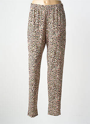 Pantalon slim taille haute taille haute vert GEVANA femme
