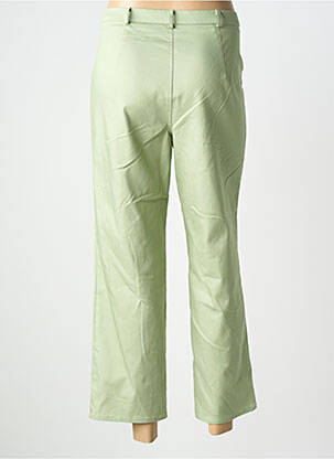 Pantalon 7/8 taille à pinces taille normale vert GEVANA femme