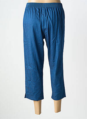 Pantacourt coupe droite taille normale bleu GEVANA femme